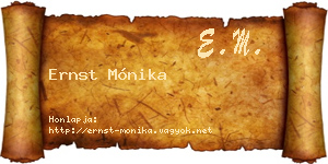 Ernst Mónika névjegykártya